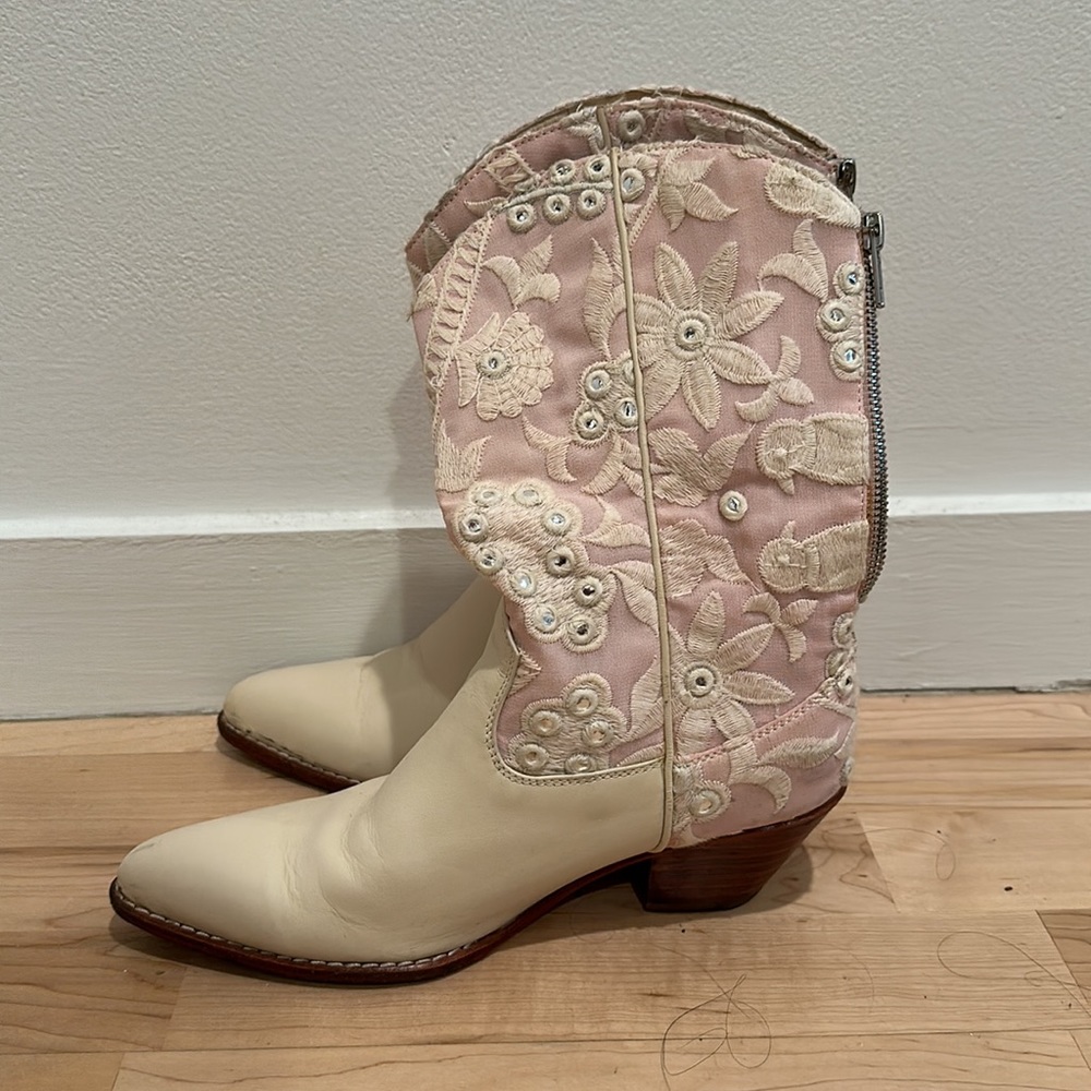 Momo New York SELINA PATCHWORK WESTERN BOOTS X FREE PEOPLE US 6/EUR 36